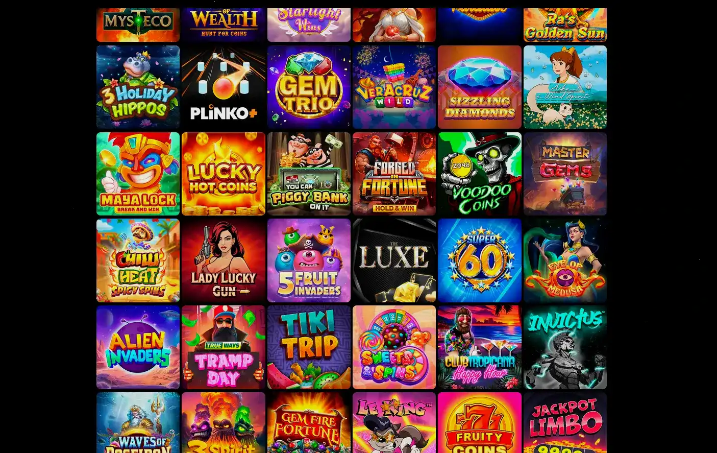 интерфейс Vostok casino с бонусами